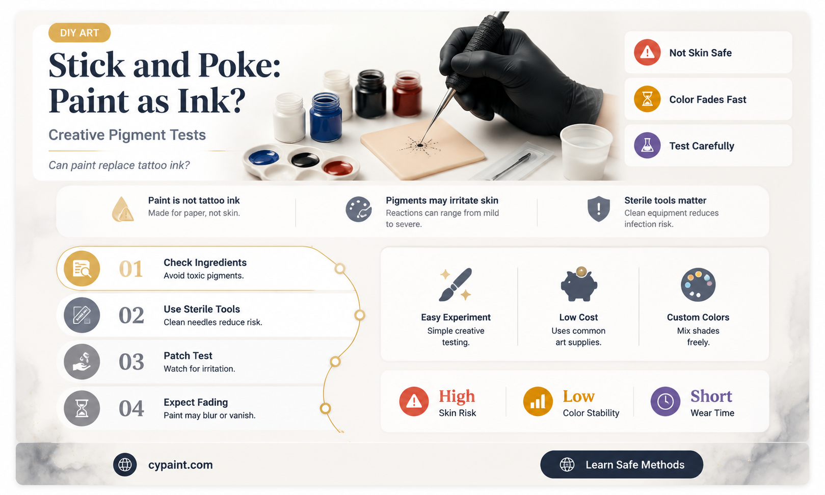 can you do a stick and poke with paint