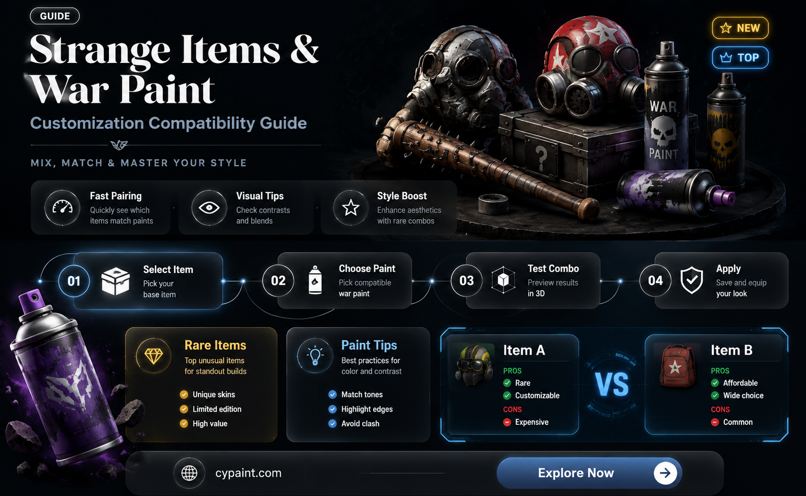 can i put a war paint on a strange item