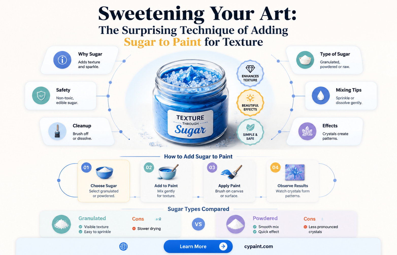 can you add sugar to paint for texture