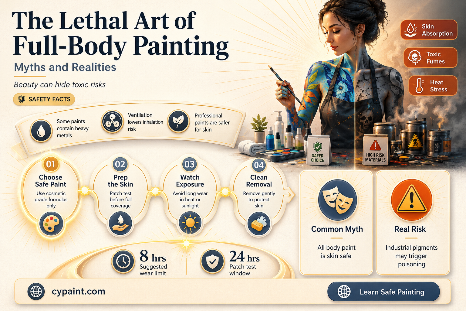 can you die from painting your whole body