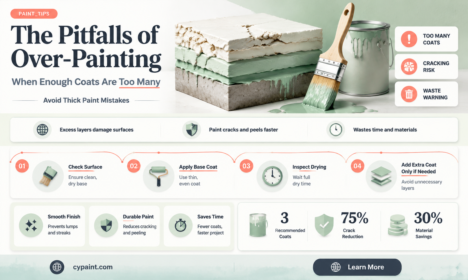 can you do too many coats of paint