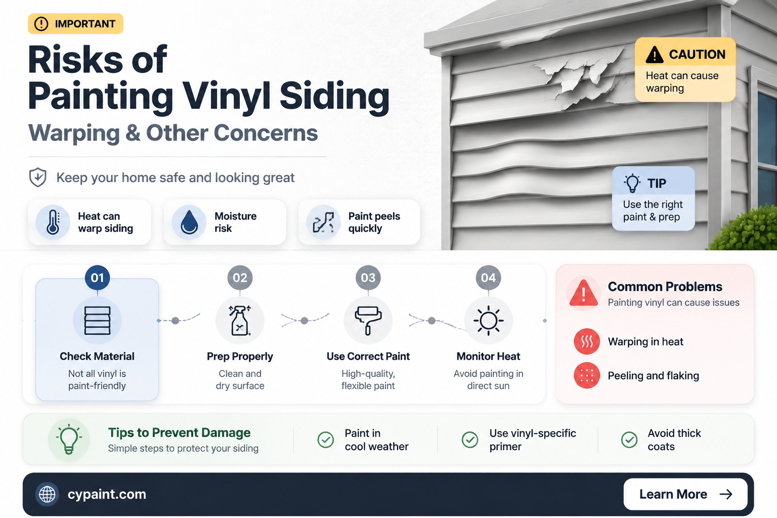 can painting vinyl siding ruin it to warp