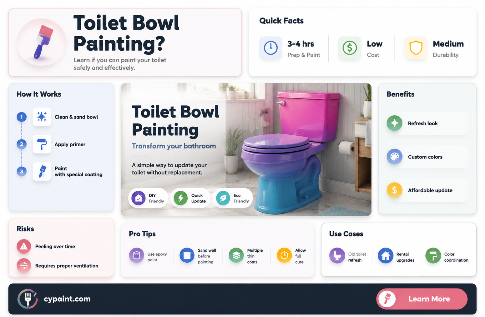 can i paint the inside of a toilet bowl