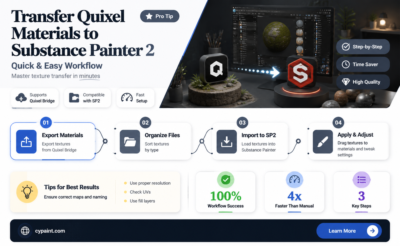 can i transfer material from quixel to substance painter 2
