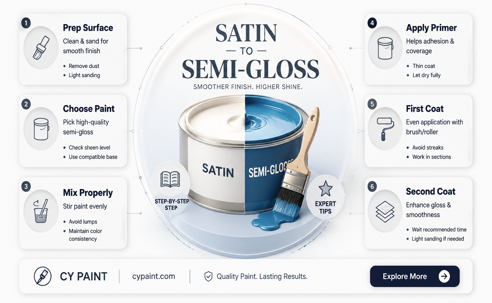 can satin paint be changed to semi gloss