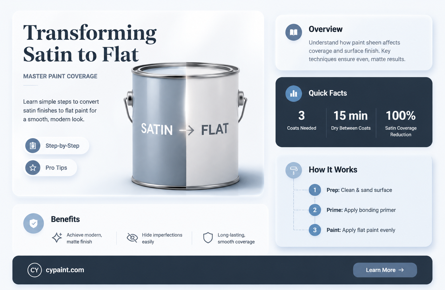 can satin paint be covered with flat paint