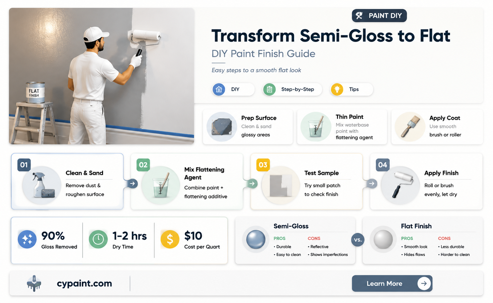 can semi-gloss waterbase paint be made into flat paint