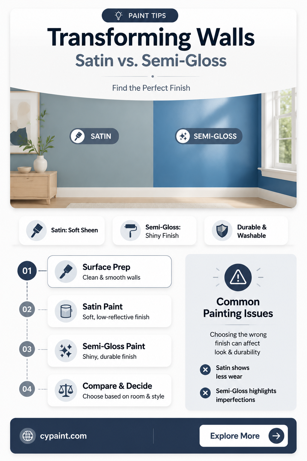 can semi gloss paint be covered with satin