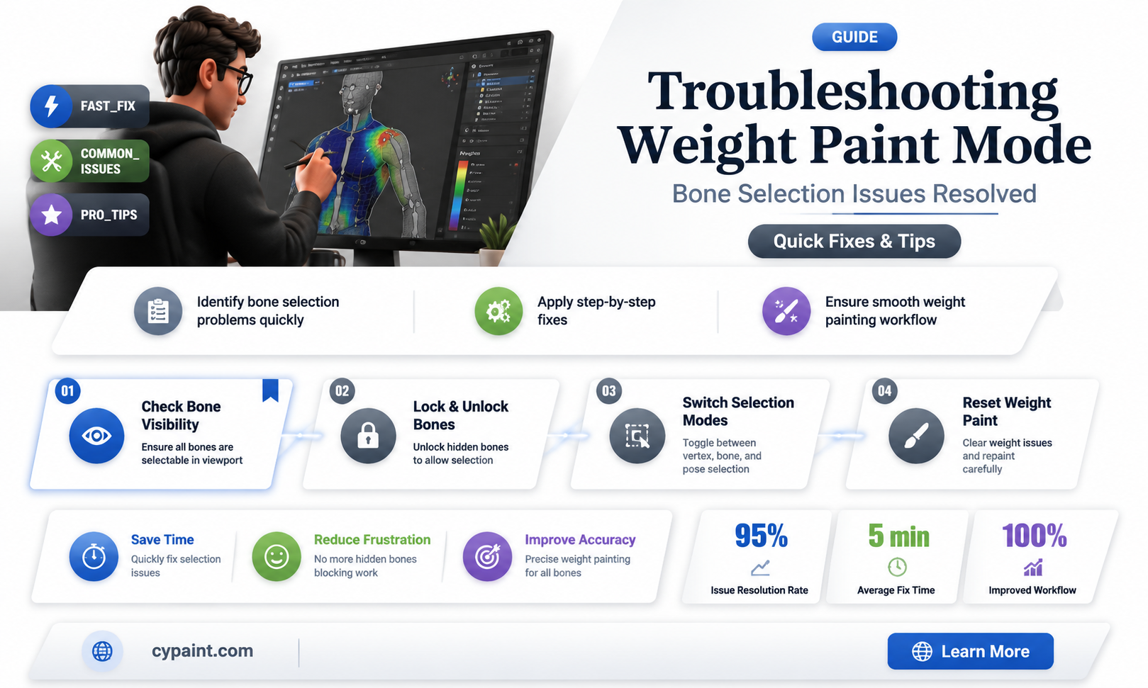 can t select bones in weight paint mode