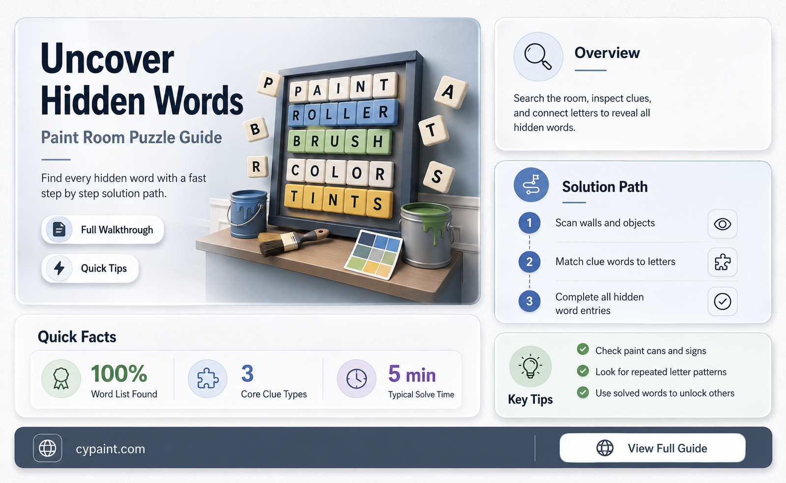 can you find all 6 words in paint room answer