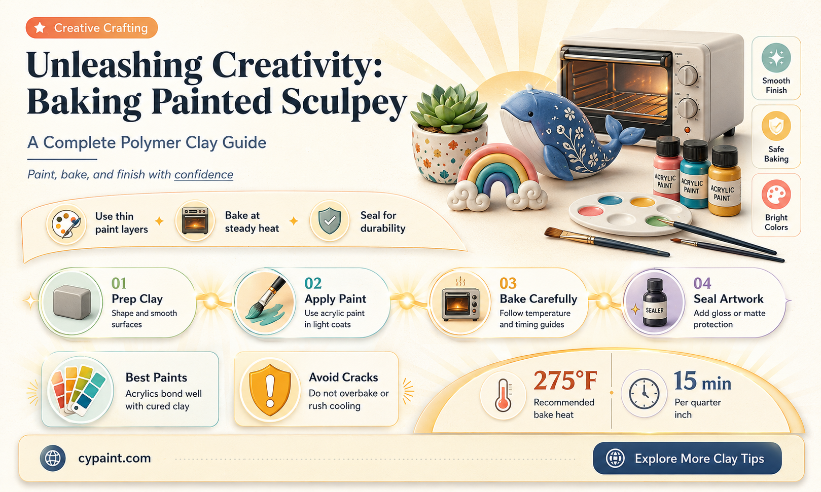 can you bake sculpey that has been painted