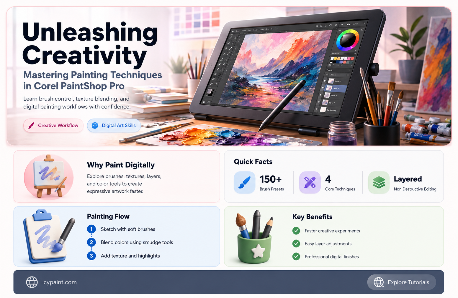 can you create paintings in corel paintshop pro