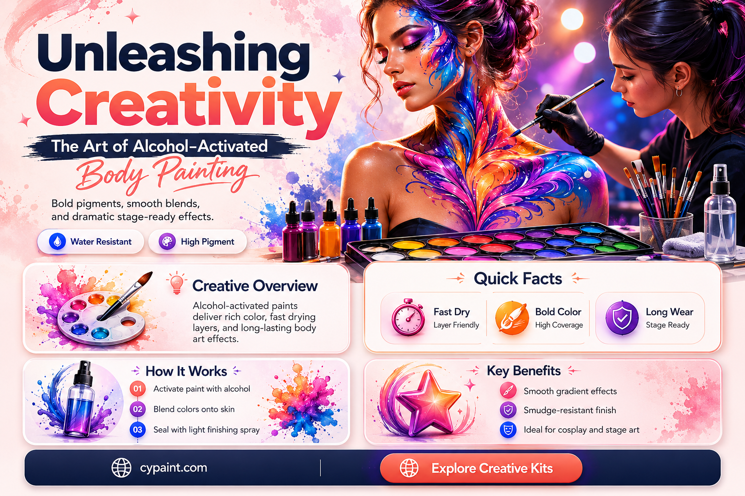 can you body paint with alcohol activated paint