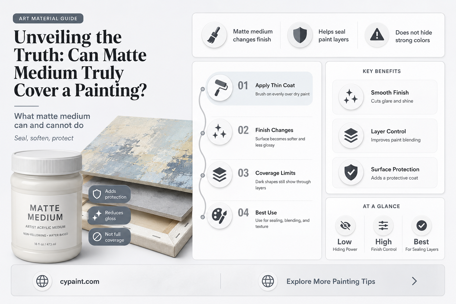 can you cover a painting with matte medium