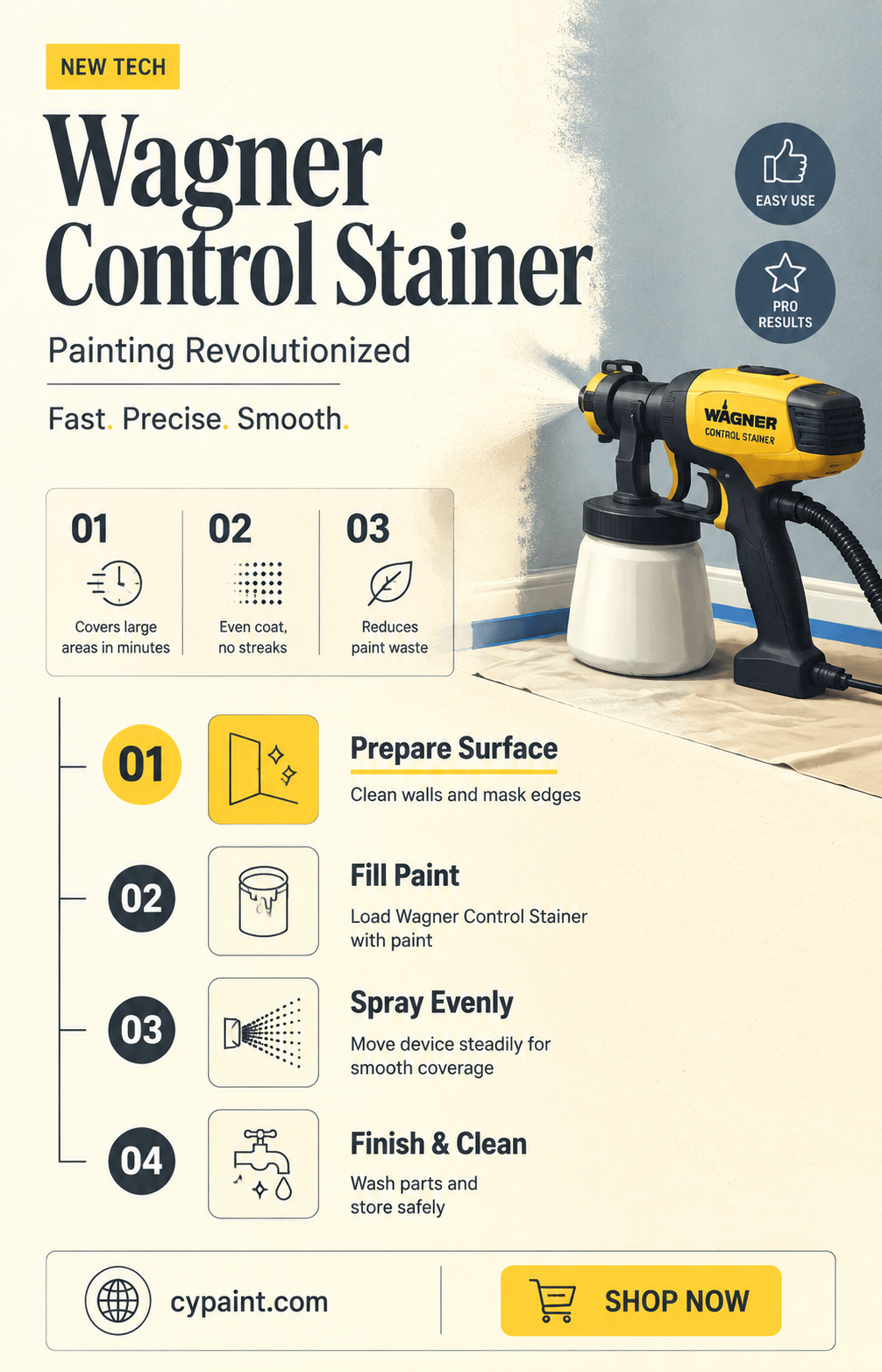 can i us my wagner control stainer to paint