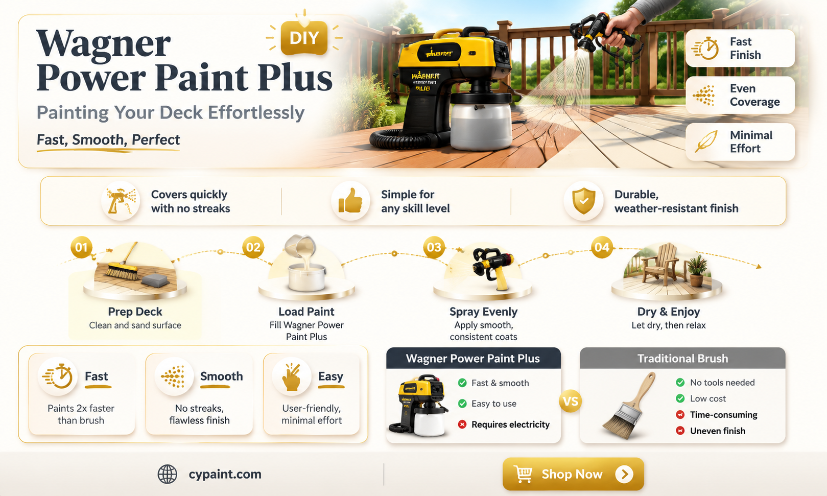 can the wagner power paint plus paint deck paint
