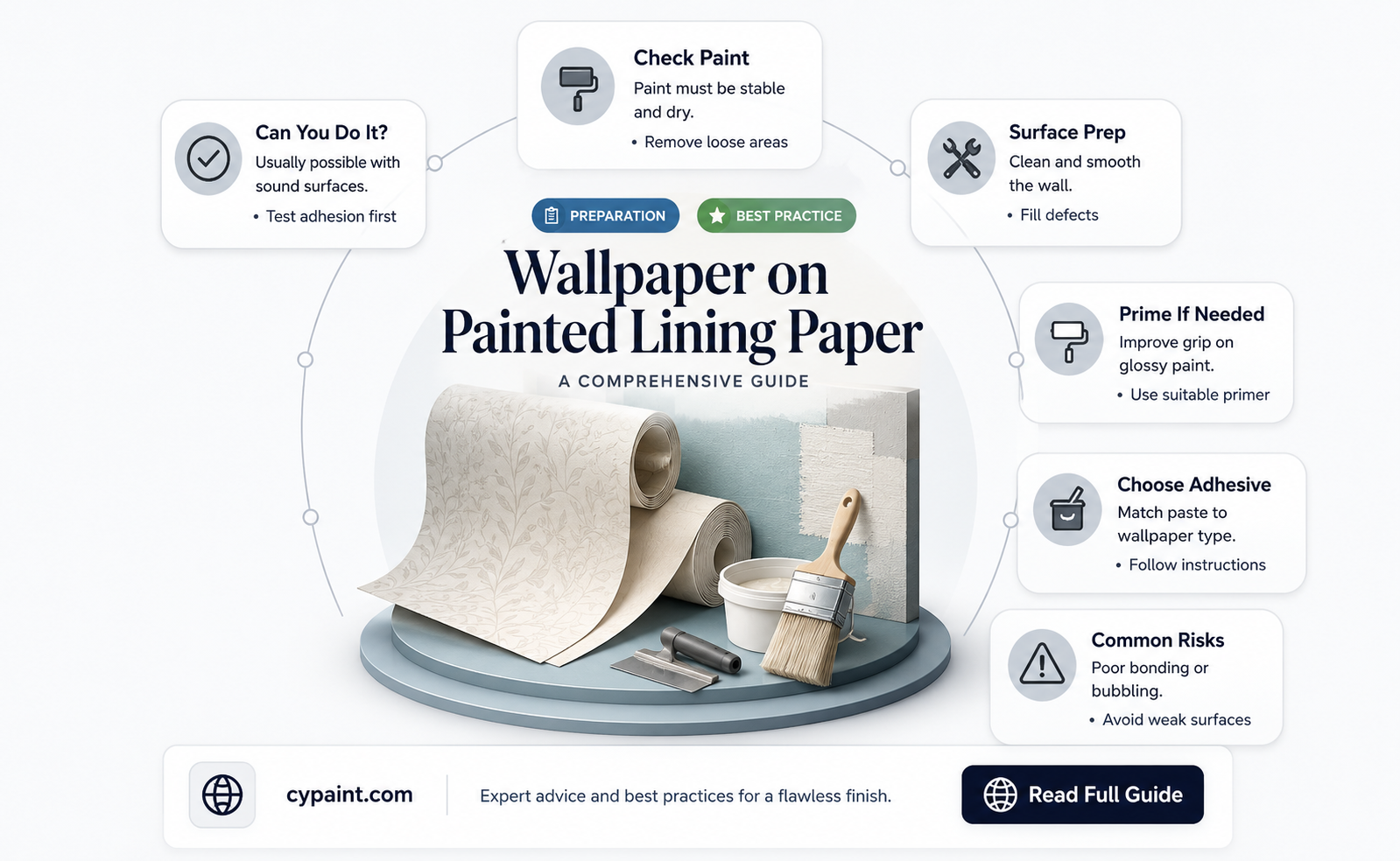 can you hang wallpaper on painted lining paper