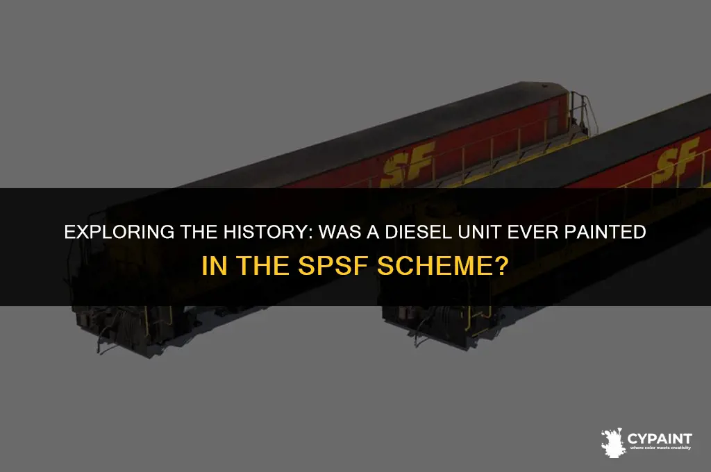 was a diesel unit ever painted in the spsf scheme