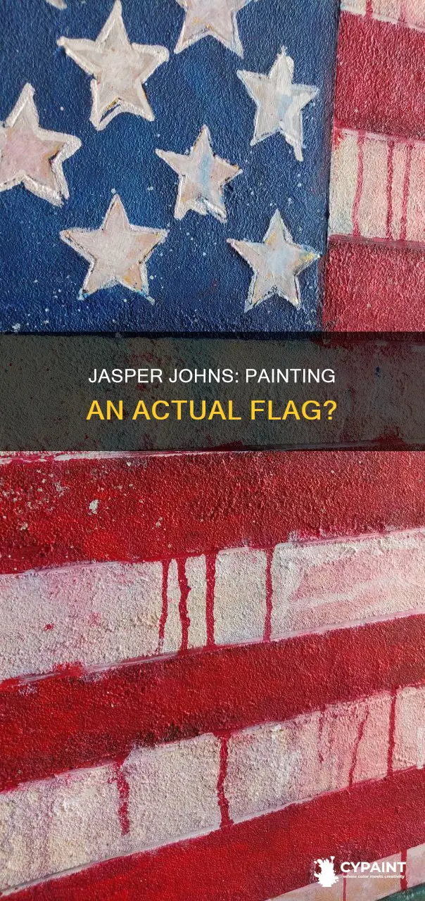 was jasper johns flag painted on an actual flag