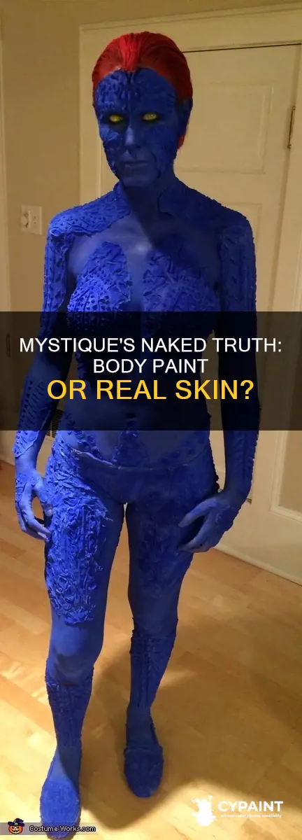 was mystique naked before the body paint was applied