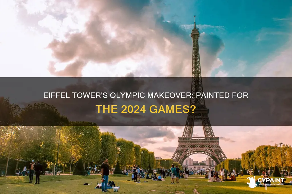 was the eiffel tower painted for the olympics