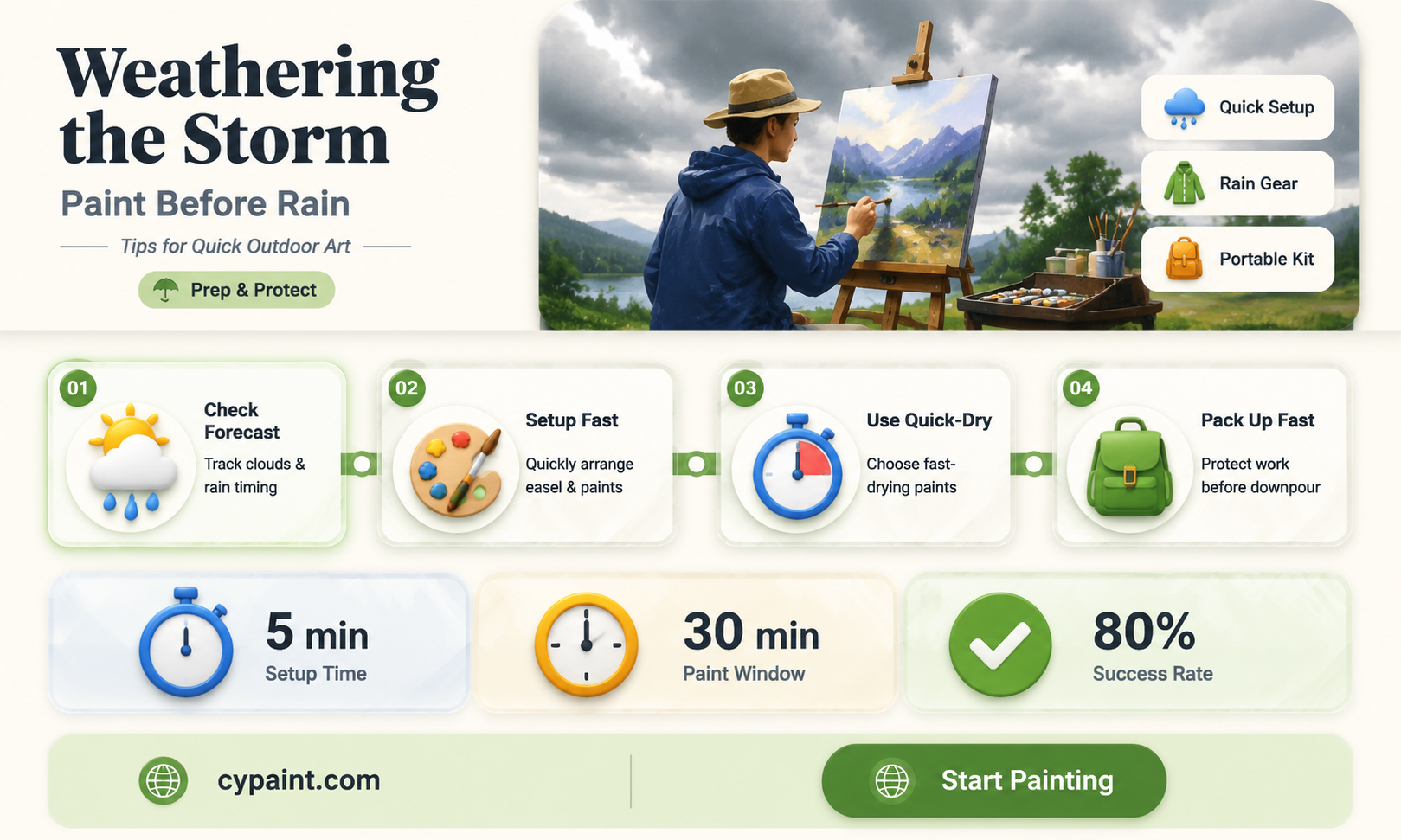 can u paint if its going to rain