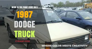 Decoding the Paint Code Mystery on Your 1987 Dodge Truck