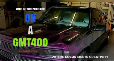 Where to Find Your GMT400's Paint Code: A Quick Guide