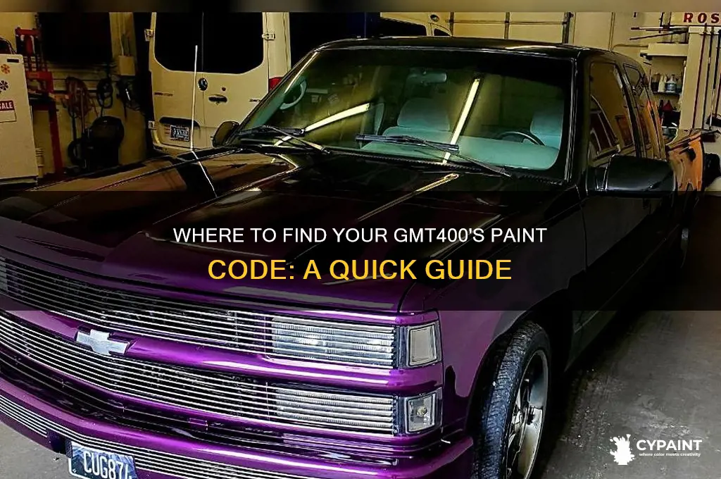 were is there paint code on a gmt400