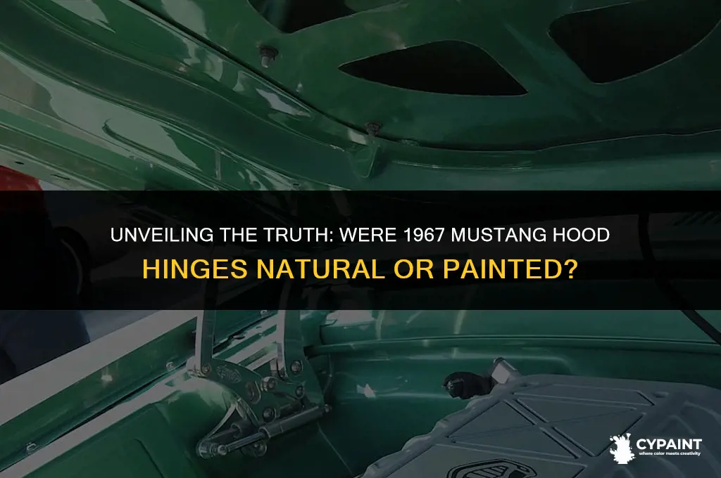 were the hood hindges on 67 mustang natural or painted