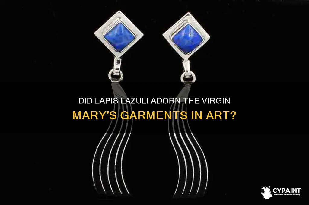 were the virgin marrys garments painted with lapiz