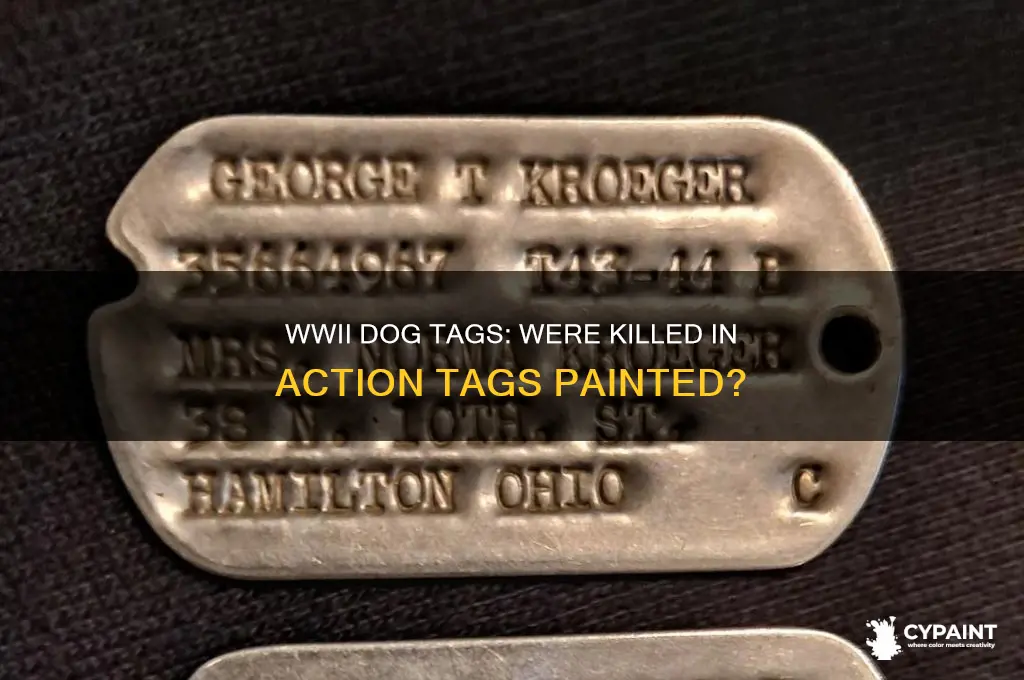 were wwii killed in action dog tags painted