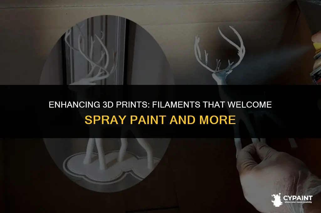 what 3de printer filament can you spraypaint over then paint