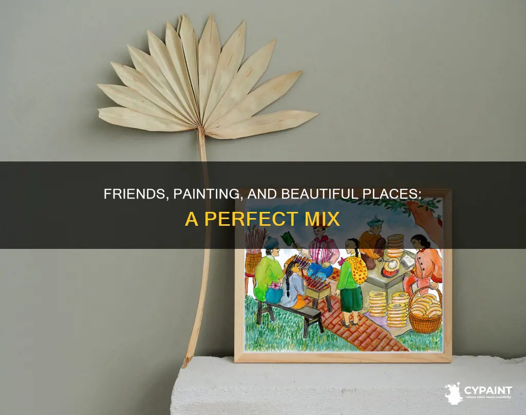 what a beautiful place to be with friends painting