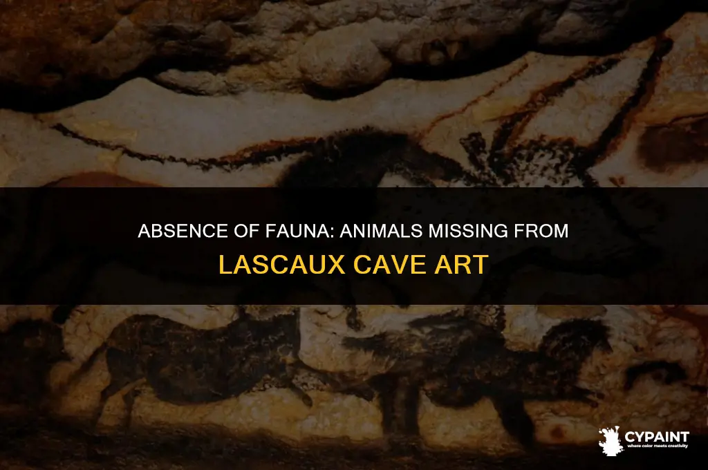 what animals are not depicted in the lascaux cave paintings
