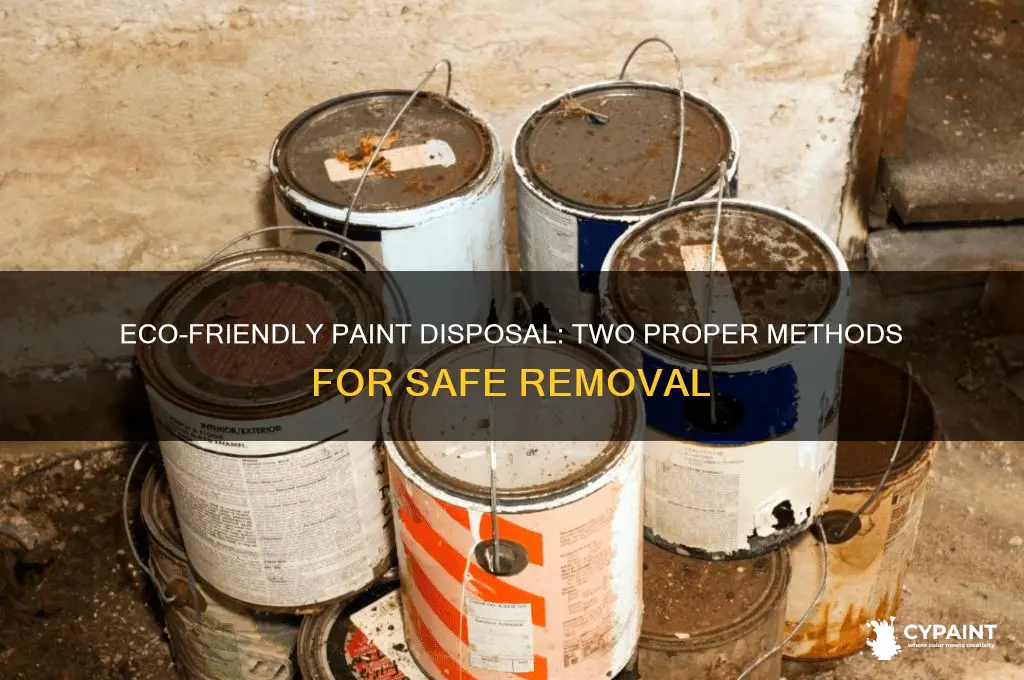 what are 2 proper methods of paint disposal