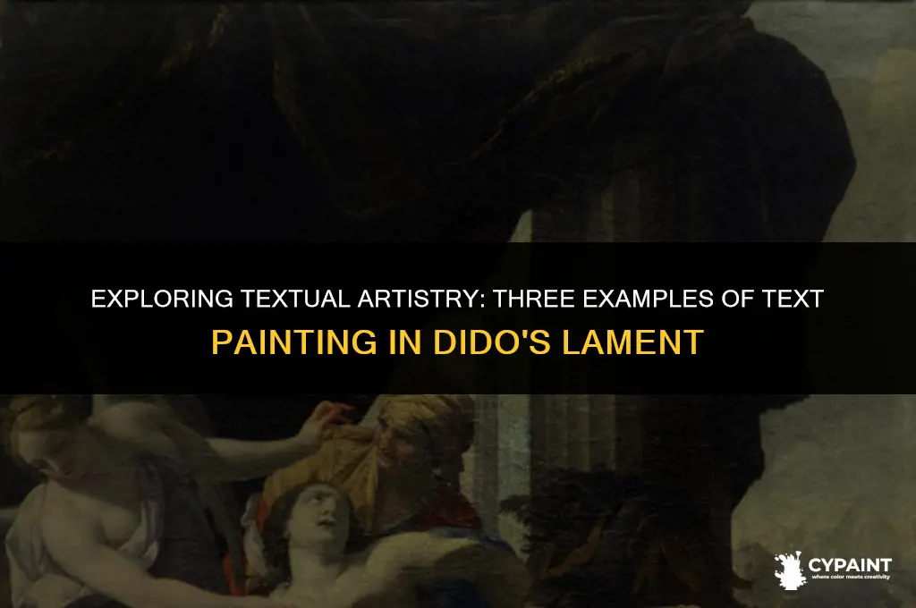 what are 3 examples of text painting in dido
