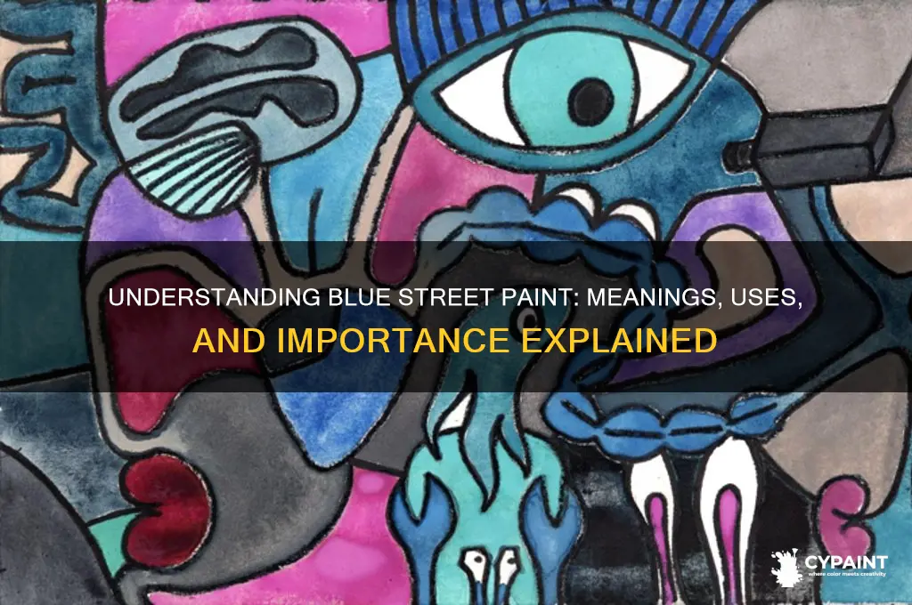 what are blue paint on a street mean