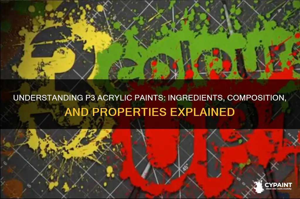 what are p 3 acric paints made of