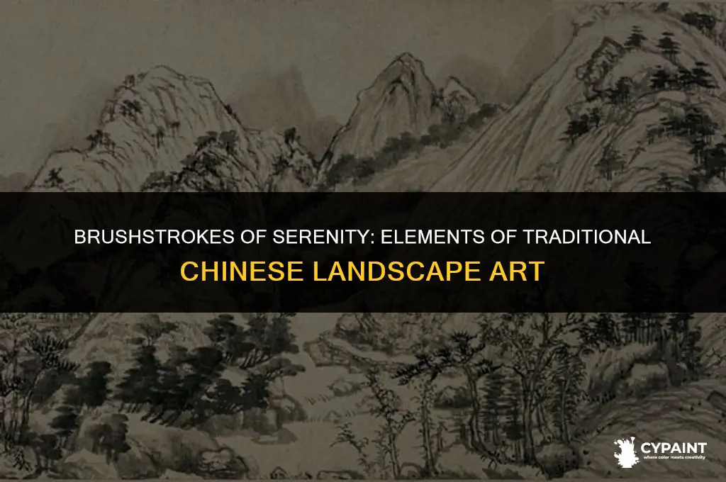 what are some typical pictorial elements of chinese landscape painting