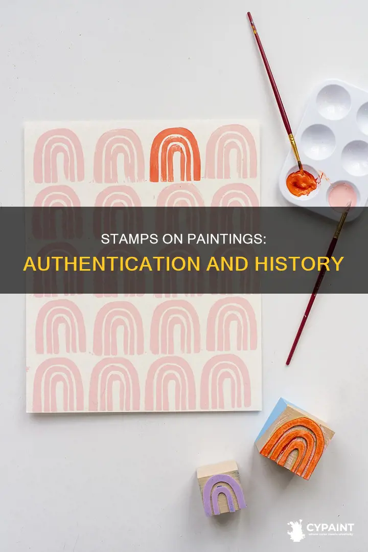what are stamps on the back of paintings mean