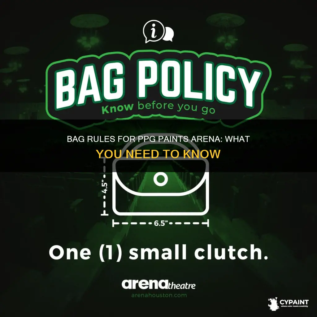 what are the bag requirements for ppg paints arena