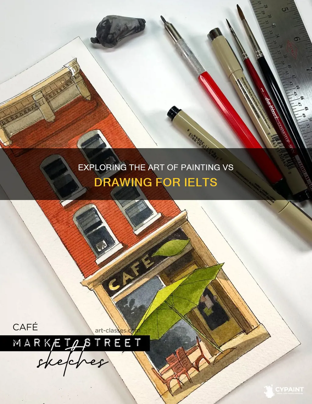 what are the differences between painting and drawing ielts