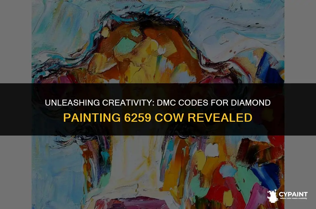 what are the dmc codes for diamond painting 6259 cow