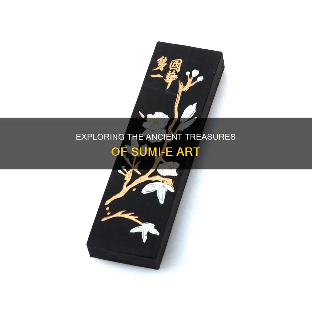 what are the four treasures of sumi-e painting