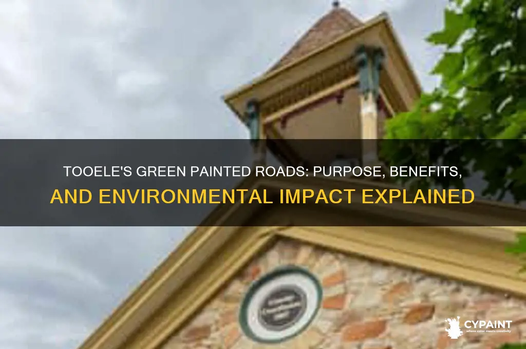 what are the green painted roads in tooele