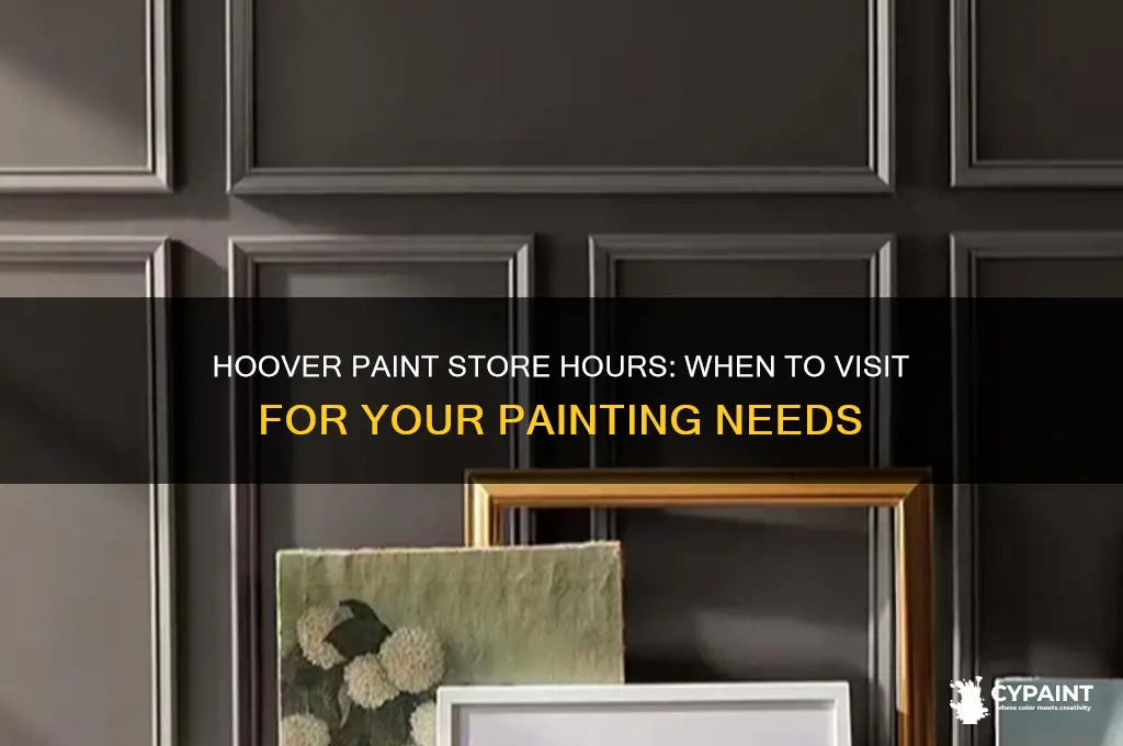 what are the hours for hoover paint store