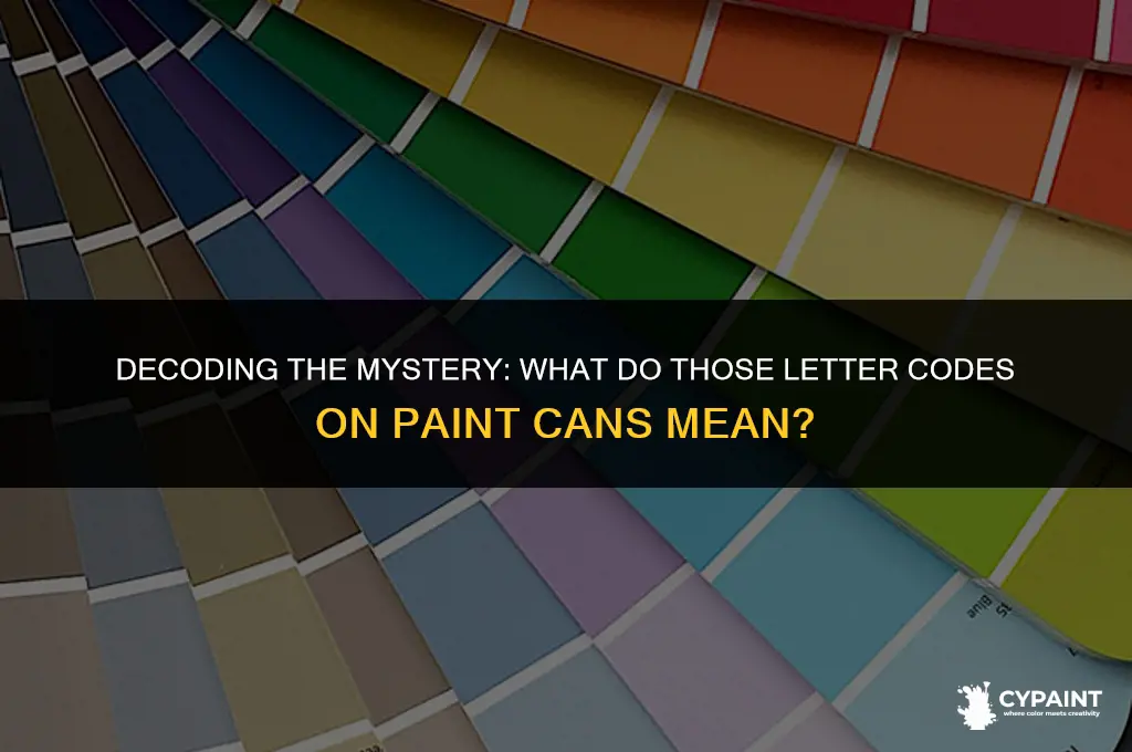 what are the letter codes on the paint can mean