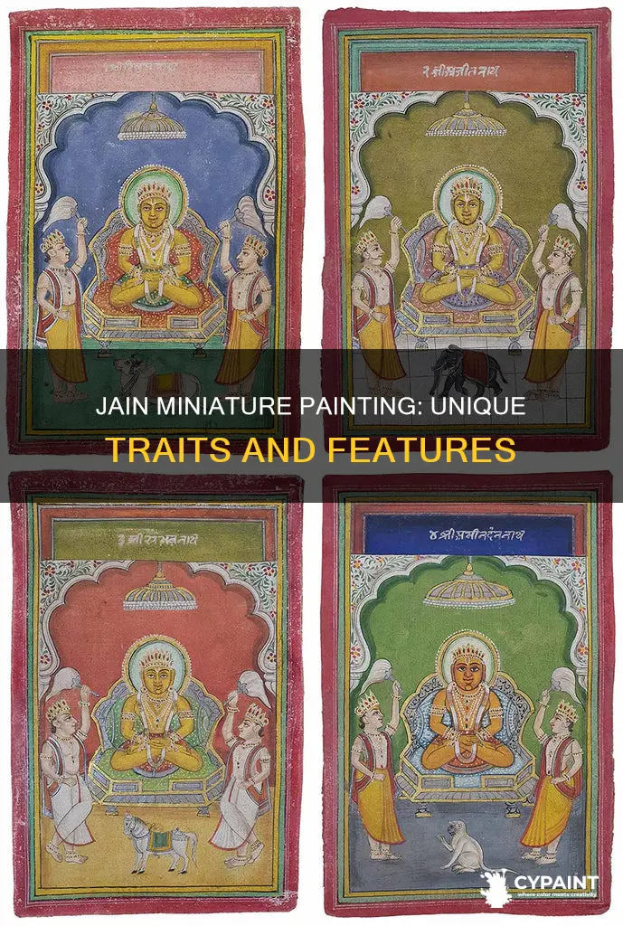 what are the main characteristics of jain miniature painting