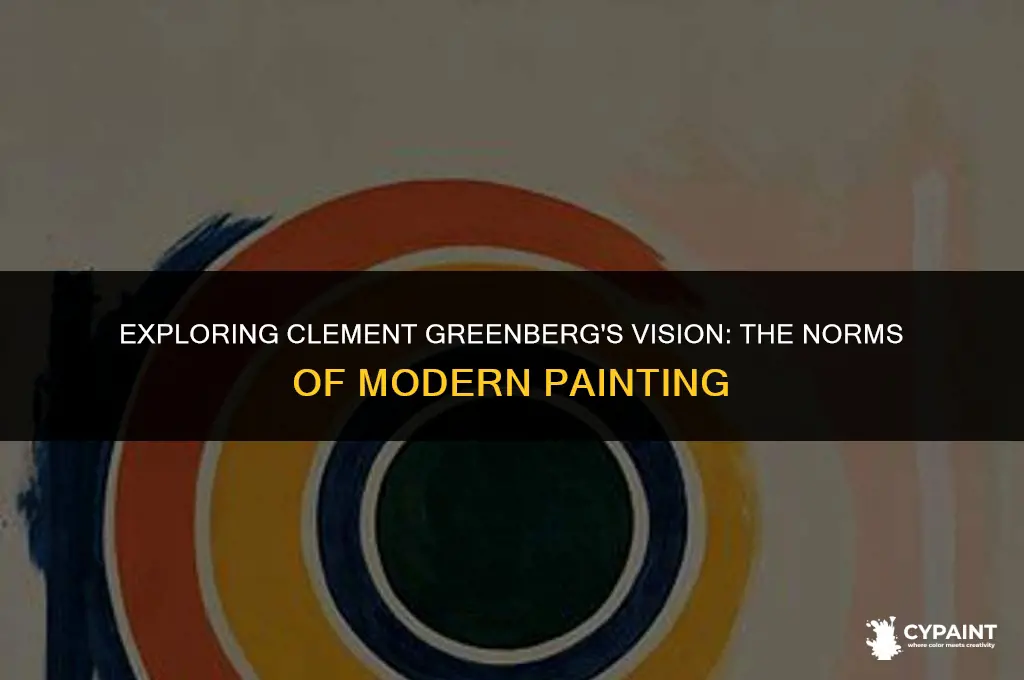 what are the norms of painting according to clement greenberg